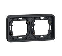 Schneider Electric - Cadre 2 postes Mureva Styl MUR34101 - horizontal encastré IP55 IK08 gris