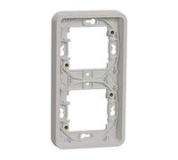 Schneider Electric Cadre Mureva Styl 2 postes vertical encastré IP55 IK08 blanc MUR39151