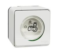 Schneider Electric - Mureva Styl - Prise courant 2P+T renforcee - saillie - IP55 - IK08 - EV - blanc - MUR39010