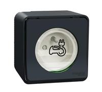 Schneider Electric - Mureva Styl - Prise courant 2P+T renforcee - saillie - IP55 - IK08 - EV - gris - MUR36010
