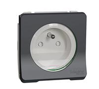 Triple prise de courant Schuko 2P+T IP55 IK08 - Saillie - Gris - Mureva Styl - Prise standard allemand
