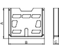 Schneider Electric NSYDPA3 Porte documents Polystyrène gris clair (RAL 7035) (L x l x H) 35 x 476 x 285 mm 1 pc(s)