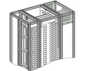 Schneider Electric NSYHPF2B3M4 PanelSeT SFM Barrière horizontale à rail collecteur 3M - Formulaire 2b - B400 mm Barrière de