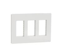 Schneider Electric NU023418 Unica - support + plaque boîte concentration - 3 col de 2 mod - Blanc
