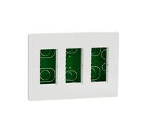 Schneider Electric NU173418 Unica - boîte de concentration encastrée complète - 3 col de 4 mod - Blanc