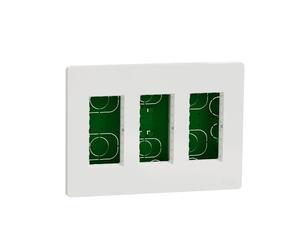 Schneider Electric NU173418 Unica - boîte de concentration encastrée complète - 3 col de 4 mod - Blanc