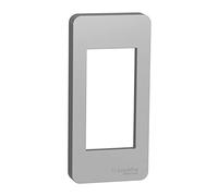Schneider Electric NU200130 Unica - plaque de finition étroite - Alu - 1 module