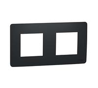 Schneider Electric NU200454 Unica Studio - plaque de finition - Anthracite - 2 postes