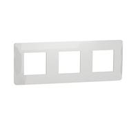 Schneider Electric NU200618 Unica Studio - plaque de finition - Blanc - 3 postes