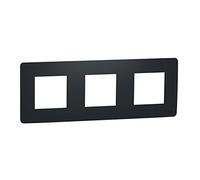Schneider Electric NU200654 Unica Studio - plaque de finition - Anthracite - 3 postes