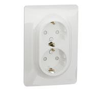 Schneider Electric NU206718 Prise 2x 2P+T DE vis Bla bo 1P