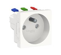Schneider Electric NU305918P Lot 100 prises 2P+T blanc