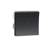 Schneider Electric NU353754W Wiser Unica - bouton poussoir - 10A - zigbee - anthracite - méca seul