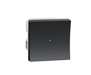 Schneider Electric NU353754W Wiser Unica - bouton poussoir - 10A - zigbee - anthracite - méca seul