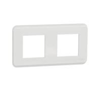 Schneider Electric NU400418 Unica Pro - plaque de finition - Blanc - 2 postes