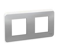Schneider Electric NU400430 Unica Pro - plaque de finition - Alu - 2 postes