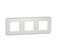 Schneider Electric NU400618 Unica Pro - plaque de finition - Blanc - 3 postes
