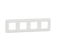 Plaque de finition 4 postes 4x2 modules Unica Blanc Schneider