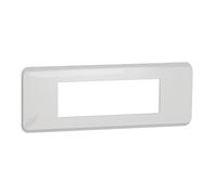 Unica pro - plaque de finition - blanc - 6 modules