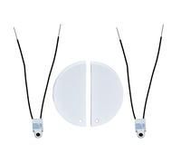 Schneider Electric - Odace, 2 demi enjoliveur Blanc livré avec 2 LED bleu 0,15 mA connexion par câble - S520298