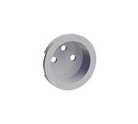 Schneider Electric - Odace Alu, enjoliveur seul prise de courant 2P+T 16A - S530659
