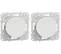 Schneider Electric - Odace, permutateur Blanc, 10 A, à vis - S520205 (Lot de 2)