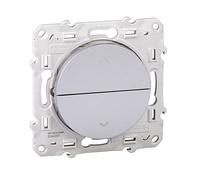 SCHNEIDER Odace Bouton poussoir volets roulants Alu + plaque offerte - S530207