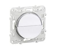 Poussoir porte étiquette 1 poste Odace Aluminium Schneider