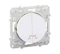 Schneider Electric - Odace, poussoir Blanc, 2 boutons + fonction stop pour volets-roulants - S520227