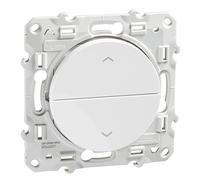 Poussoir Blanc 2 boutons - montée/descente pour volets-roulants - Odace Schneider Electric S520207