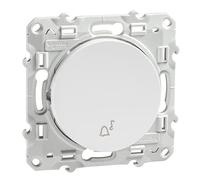 Schneider Electric - Odace, poussoir Blanc avec symbole carillon, à vis - S520246