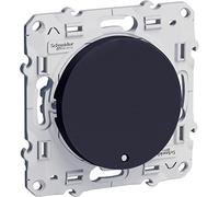 Schneider Electric - Poussoir lumineux Odace S540276 Anthracite 10 A à vis LED bleu 0,15 mA
