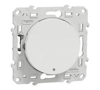 Schneider Electric - Odace, poussoir lumineux Blanc, 10 A, à griffes, LED bleu 0,15 mA localisation - S525276