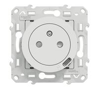 Schneider Electric - Odace - Prise affleurante + usb C10,5W - blanc - S520089