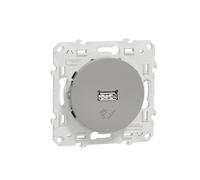 Schneider Electric - Odace, Prise Alimentation USB 5V Alu - S530408