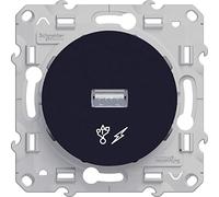 Chargeur USB A 1 poste Odace Anthracite Schneider