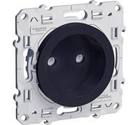 Schneider Electric - Odace, prise de courant 2P Anthracite, à vis, connexion rapide - S540033