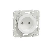 Schneider Electric - Odace, prise de courant 2P Blanc, à griffes, connexion à vis - S525033