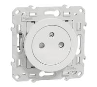 Schneider Electric – Prise de courant Odace S525052 – 2P+T affleurante blanc avec griffes