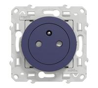 Schneider Electric - Odace - Prise de courant 2P+T affleurante - Cobalt -avec griffes - S555052