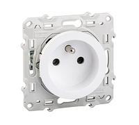 Schneider Electric - Odace prise de courant 2P+T blanc, à griffes, 2 connexions rapides par pôle - S525059