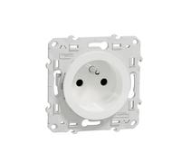 Schneider Electric - Odace prise de courant 2P+T blanc, à vis, 4 connexions rapides par pôle - S520049