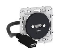 Schneider Electric - Odace - prise HDMI type A - Anthracite - prise femelle/câble femelle arrière - S540462