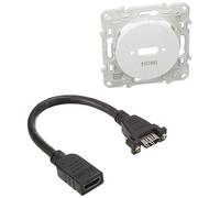 Odace - prise HDMI type A - Blanc - prise femelle / câble femelle à l'arrière