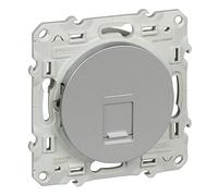 Schneider Electric - Odace, prise RJ45 Alu, grade 1 (téléphone) cat. 5 UTP, à vis - S530471