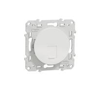 Schneider Electric – Prise RJ45 Odace Blanc Cat6 UTP à vis Grade 1 (téléphone+informatique) S520475