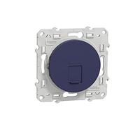 Schneider Electric S550475 Odace, prise RJ45 Cobalt, grade 1 (téléphone + informatique) cat. 6 UTP, à vis