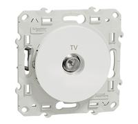Schneider Electric - Odace, prise TV Blanc, à griffes - S525445