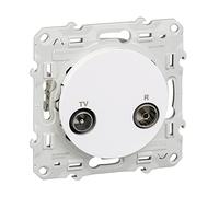 Schneider Electric - Odace, prise TV/FM Blanc, individuelle, à griffes - S525451