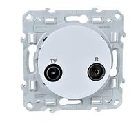 Schneider Electric Prise TV/FM Odace S520451 – individuelle, à vis – Blanc